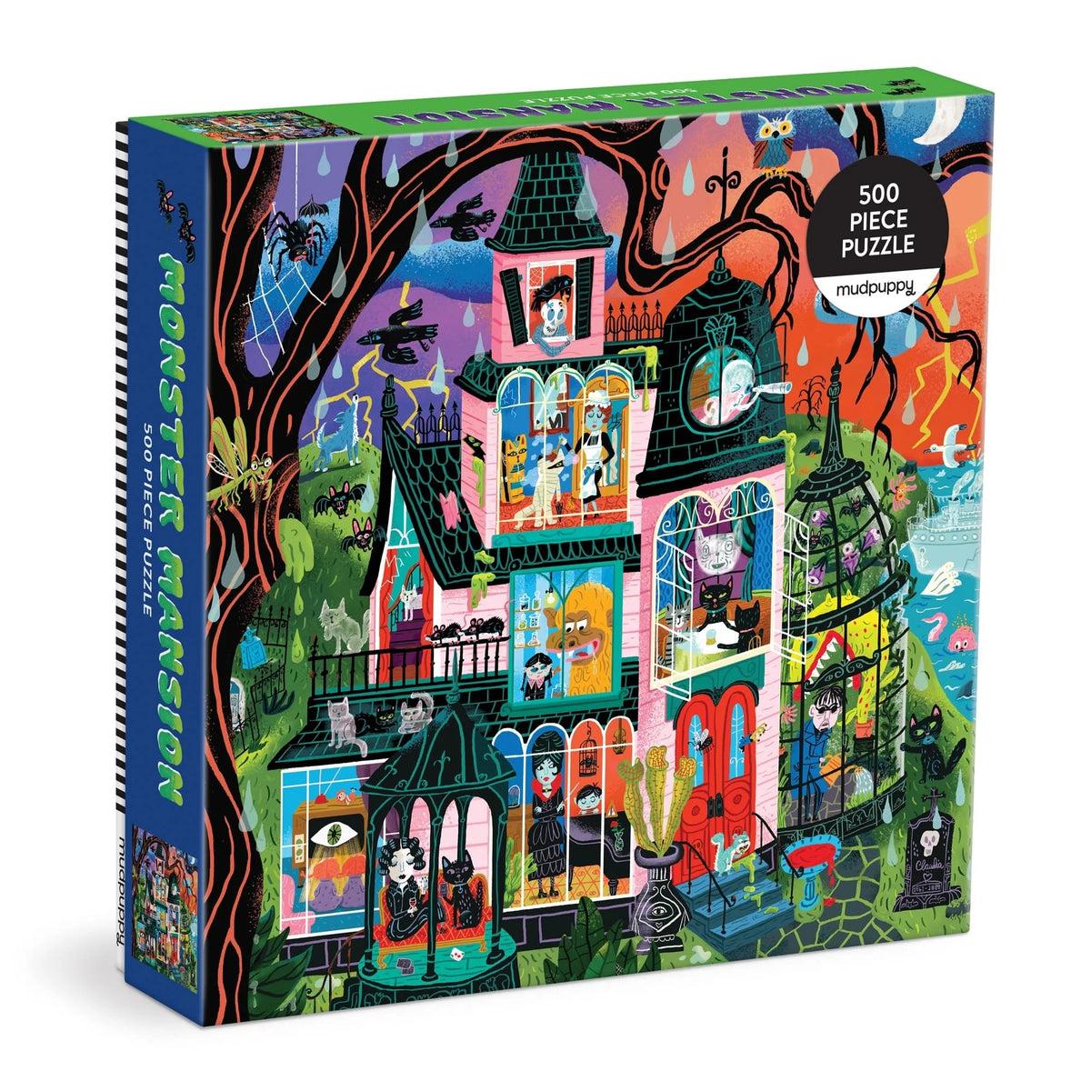 Mudpuppy Monster Mansion 500-Piece Family Puzzle