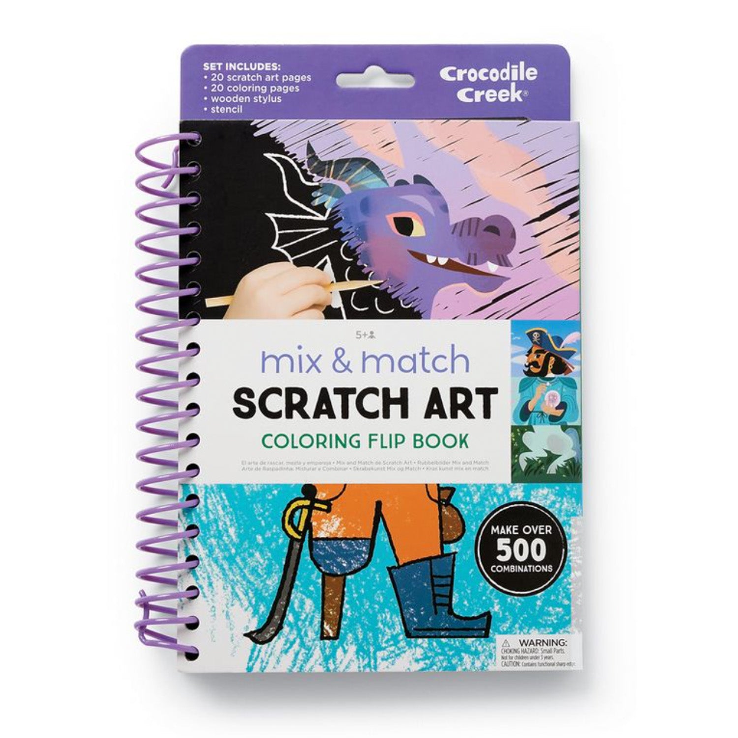 Mix & Match Scratch Art Coloring Flip Book - Fairytale