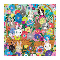 Mudpuppy Blooming Bunnies 500 Piece Foil Family Puzzle
