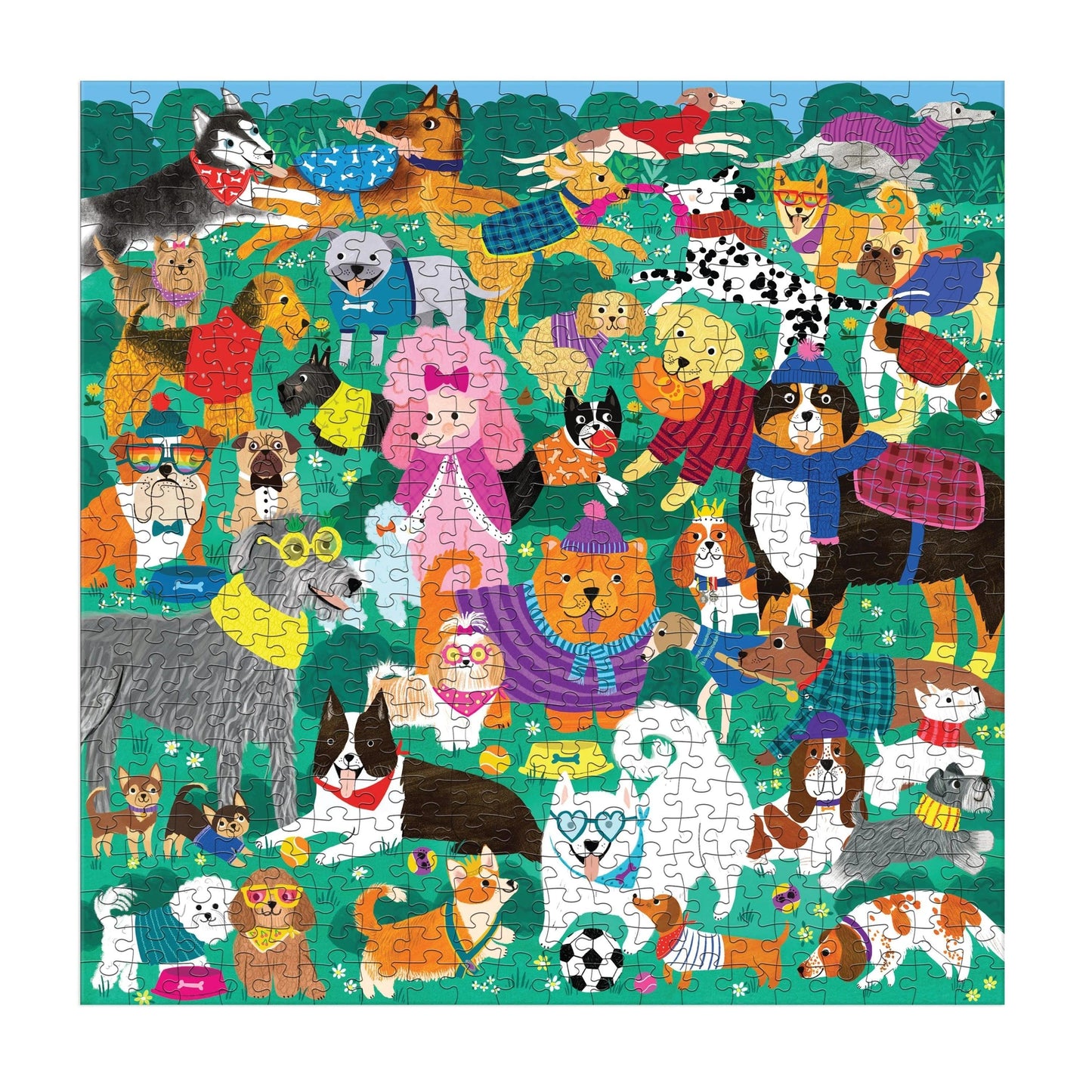 Mudpuppy Doggone Days 500-Piece Family Puzzle