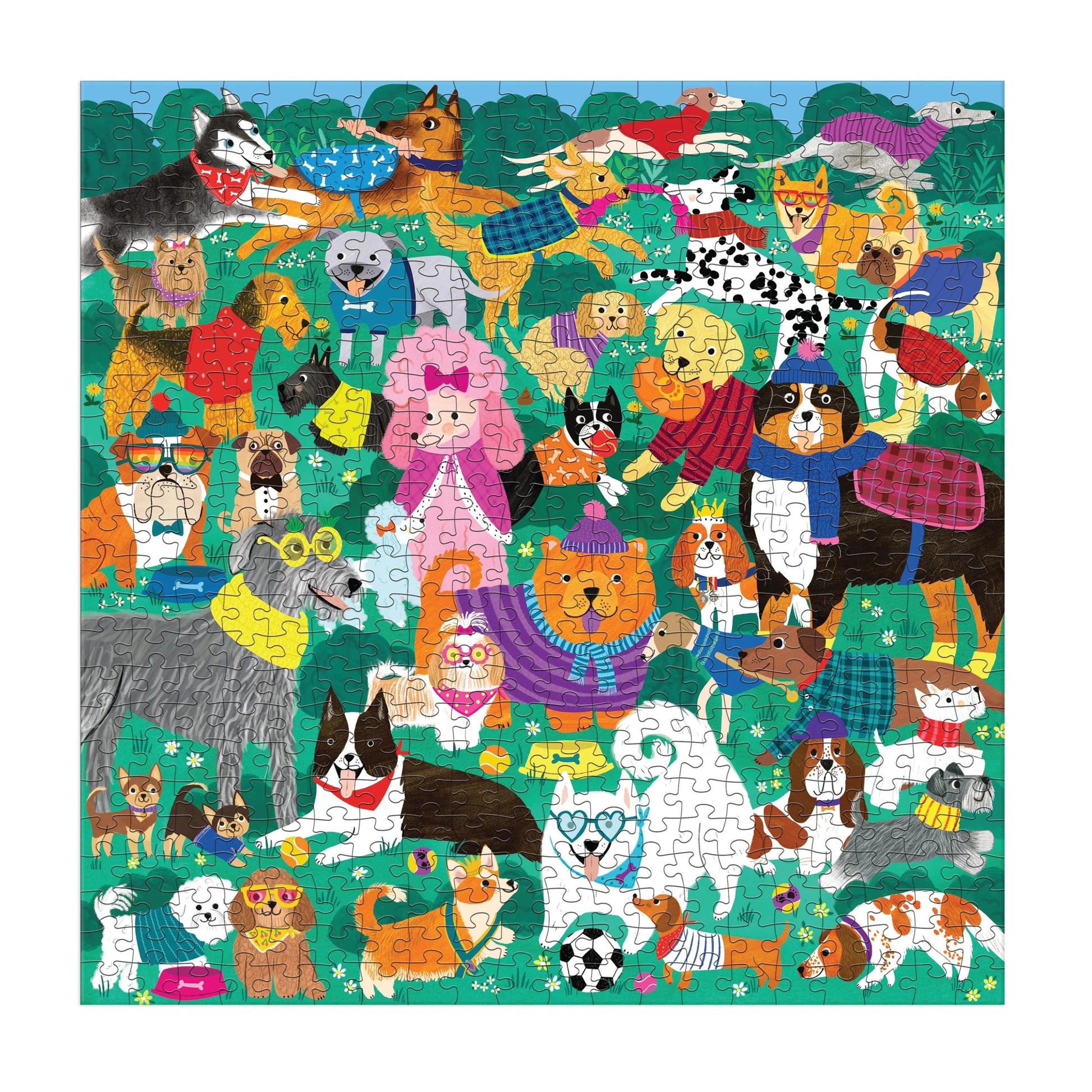 Mudpuppy Doggone Days 500-Piece Family Puzzle