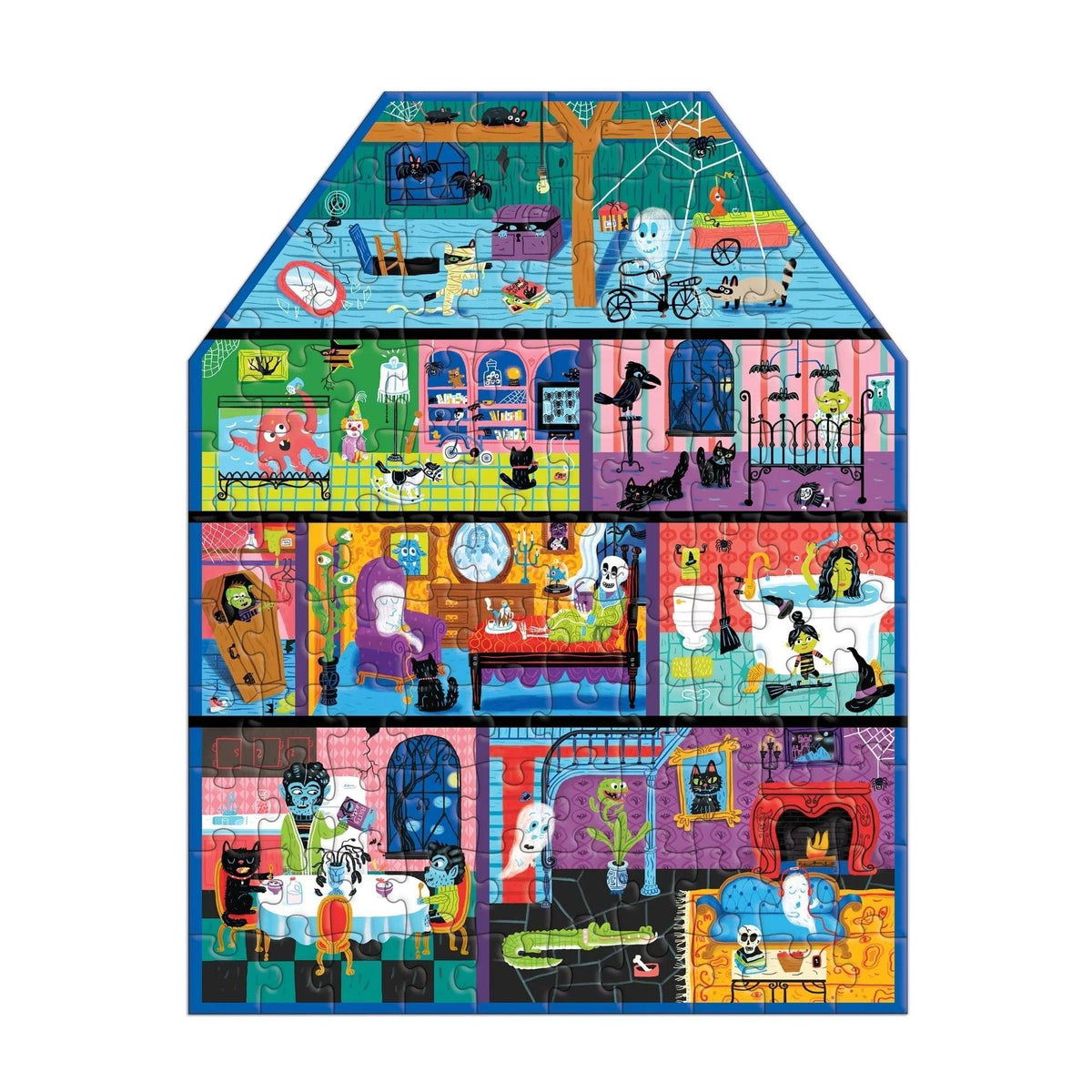 Mudpuppy Spooky House 100-Piece House-shaped Puzzle