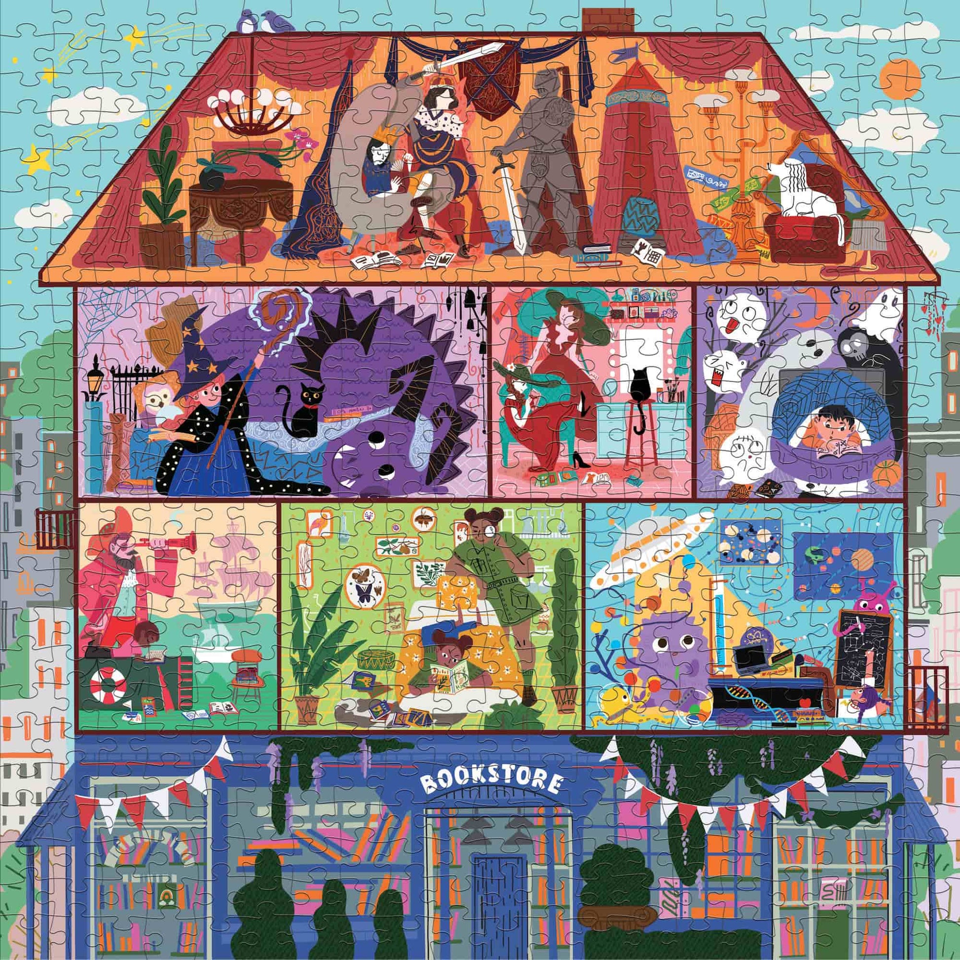 Mudpuppy The Magic of Stories 500-Piece Family Puzzle