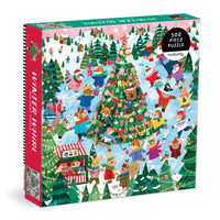 Mudpuppy Winter Whirl 500-Piece Family Puzzle