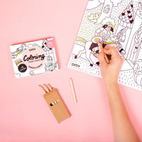 OMY Pocket Coloring Poster Sets - Princess & Dragon