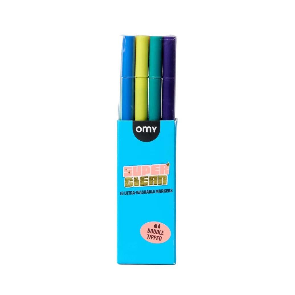 OMY Super Clean Ultra-washable Markers (Set of 16)