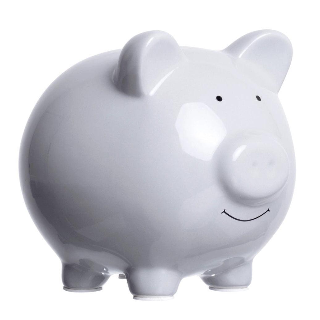 Pearhead Ceramic Bank - Grey Piggy