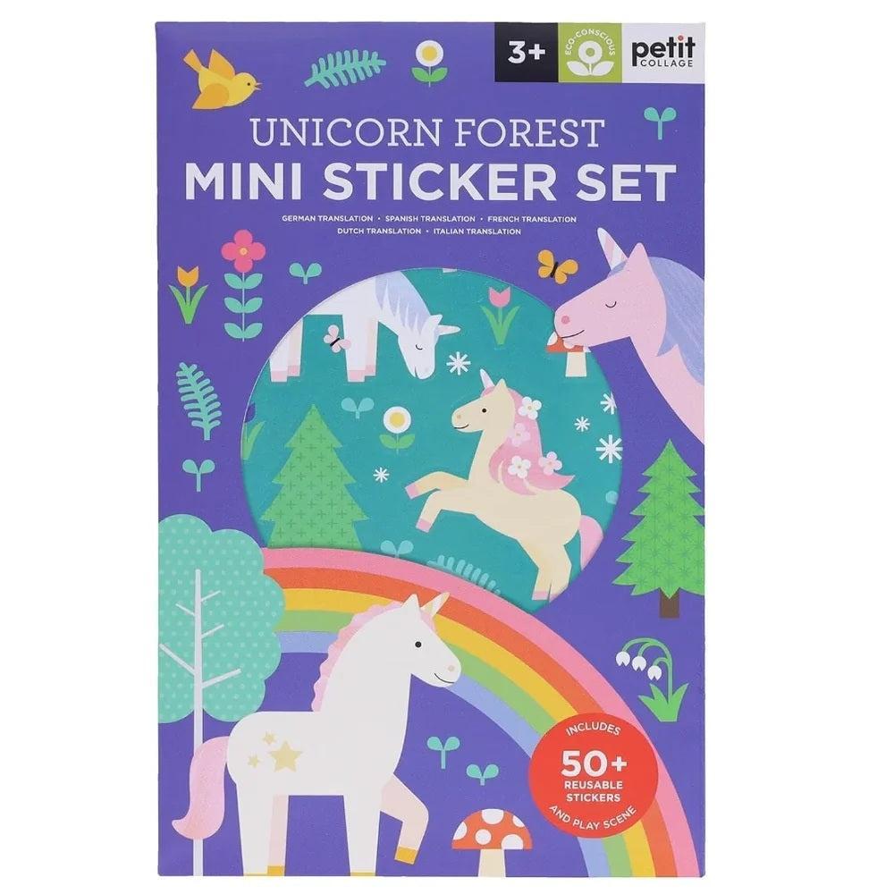 Petit Collage Mini Sticker Set - Unicorn Forest