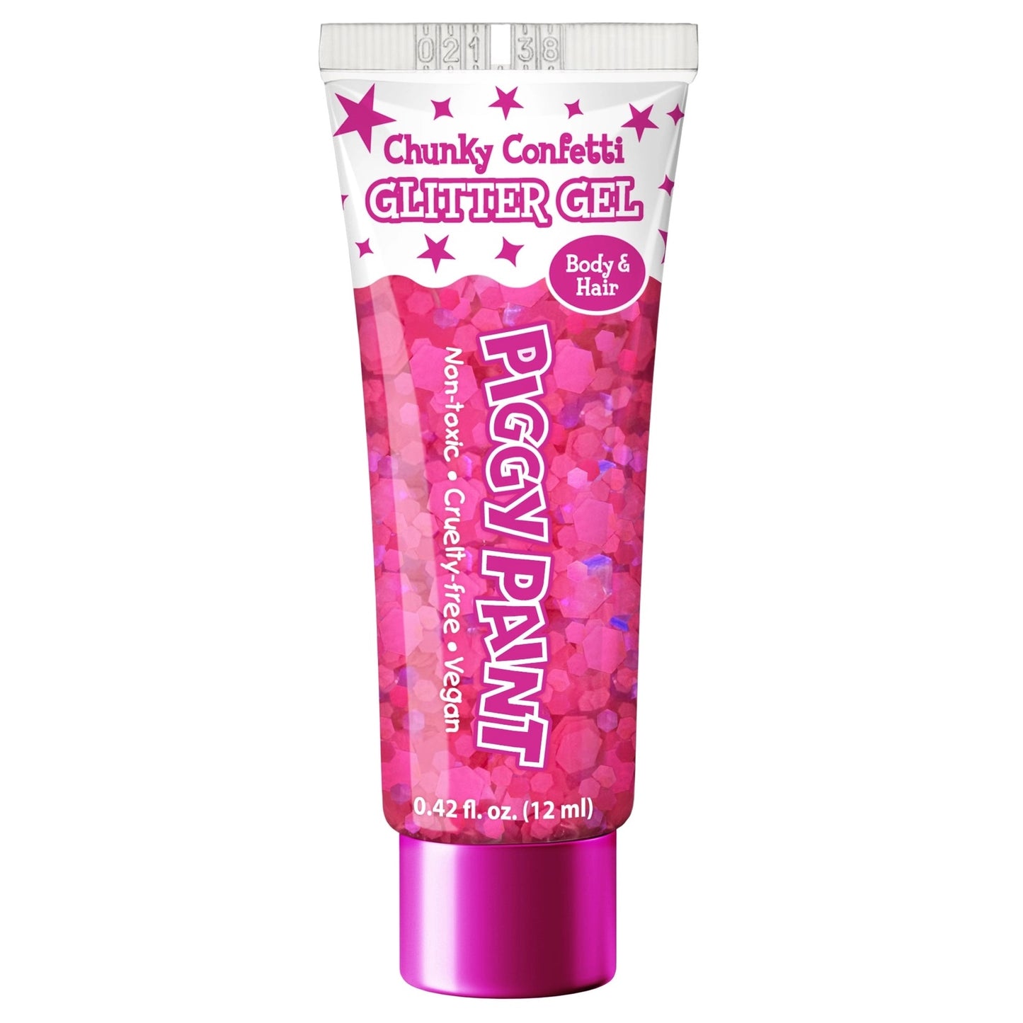 Piggy Paint Glitter Gel - Pink Chunky Confetti
