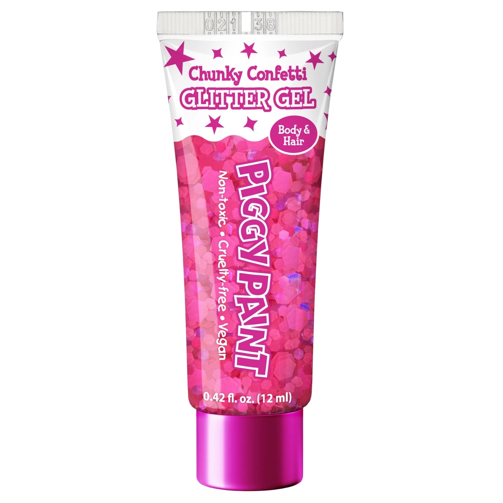 Piggy Paint Glitter Gel - Pink Chunky Confetti