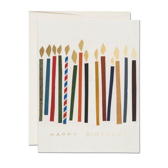 Red Cap Birthday Cards - Candles