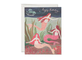 Red Cap Birthday Cards - Mermaids