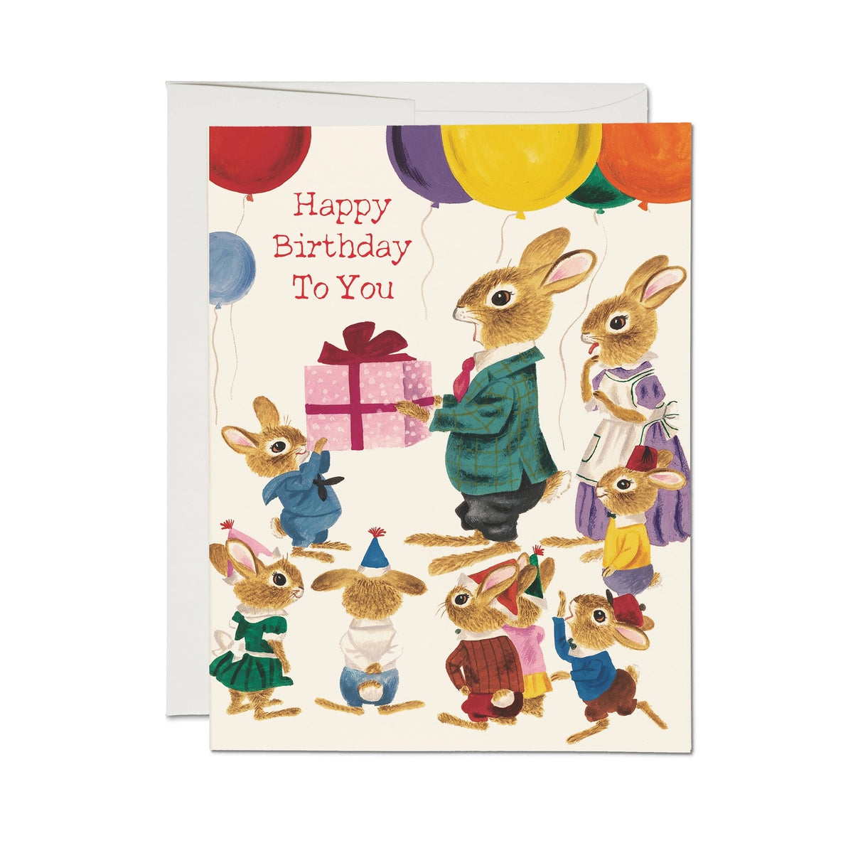 Red Cap Birthday Cards - Richard Scarry Rabbit Party