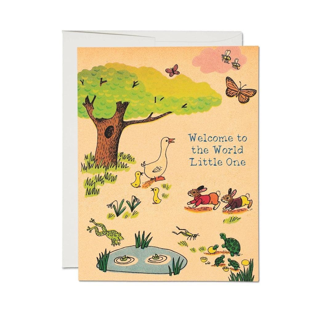Red Cap New Baby Cards - Richard Scarry Whimsy Hollow