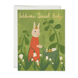 Red Cap New Baby Cards - Sweet Bunny