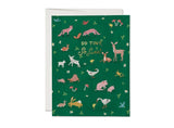 Red Cap New Baby Cards - Tiny Animals
