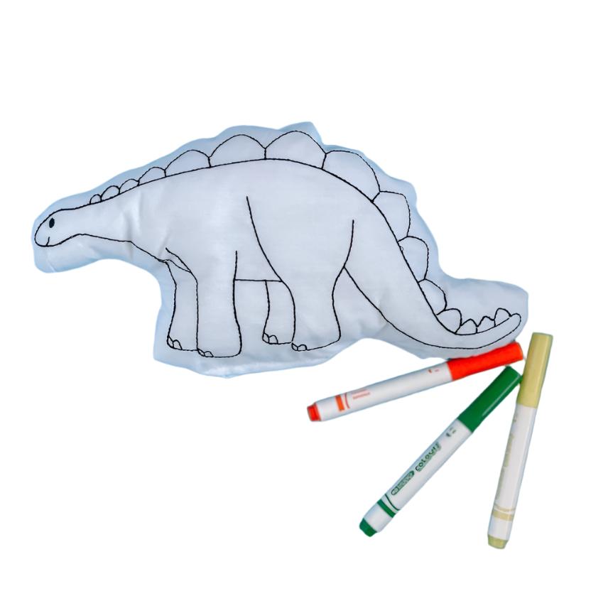 Reusable Coloring Activity Characters - Stegosaurus