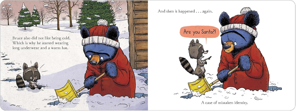 Santa Bruce Board Book with Stained Page Edges