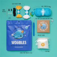 The Woobles Learn to Crochet Kits for Beginners - Bjorn the Narwhal