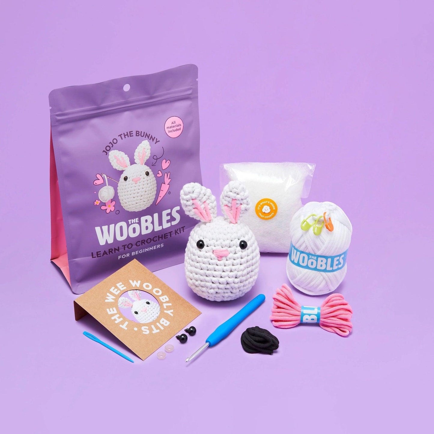 The Woobles Learn to Crochet Kits for Beginners - Jojo the Bunny