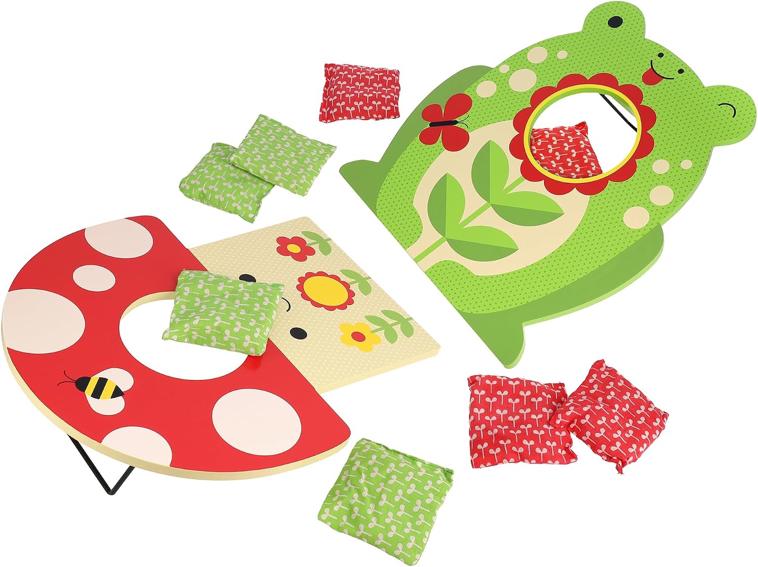 Toadstool Toss Wooden Cornhole Game