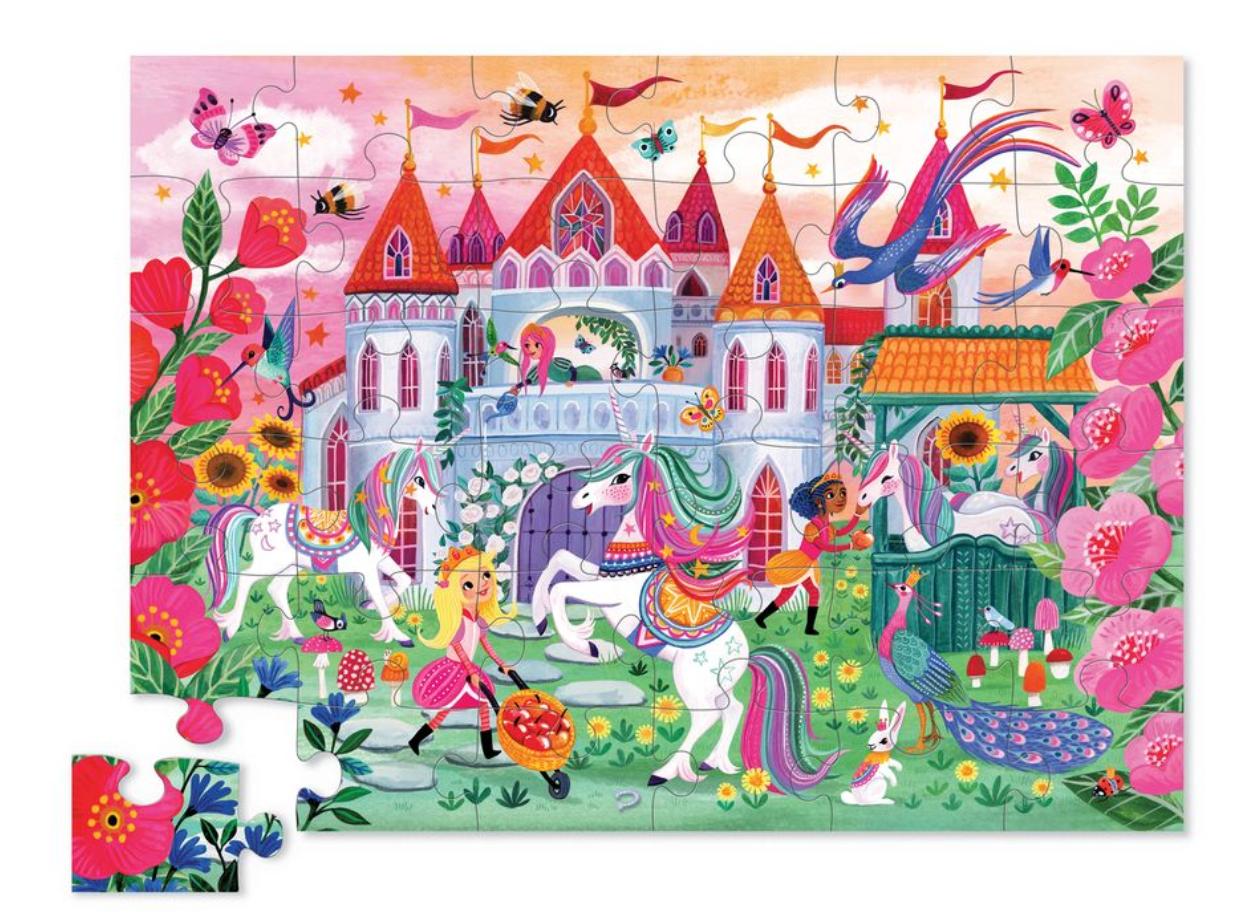 Unicorn Castle 36-Piece Floor Puzzle
