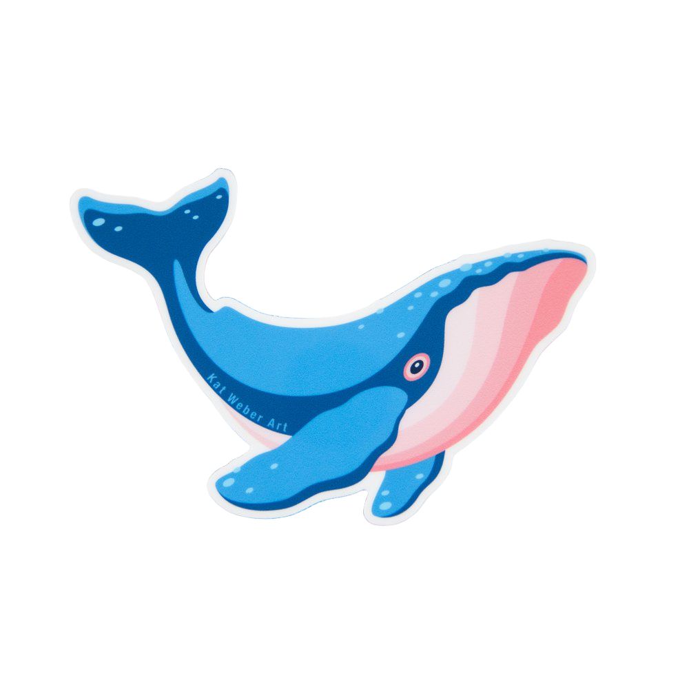Vinyl Stickers by Kat Weber Art - Whale