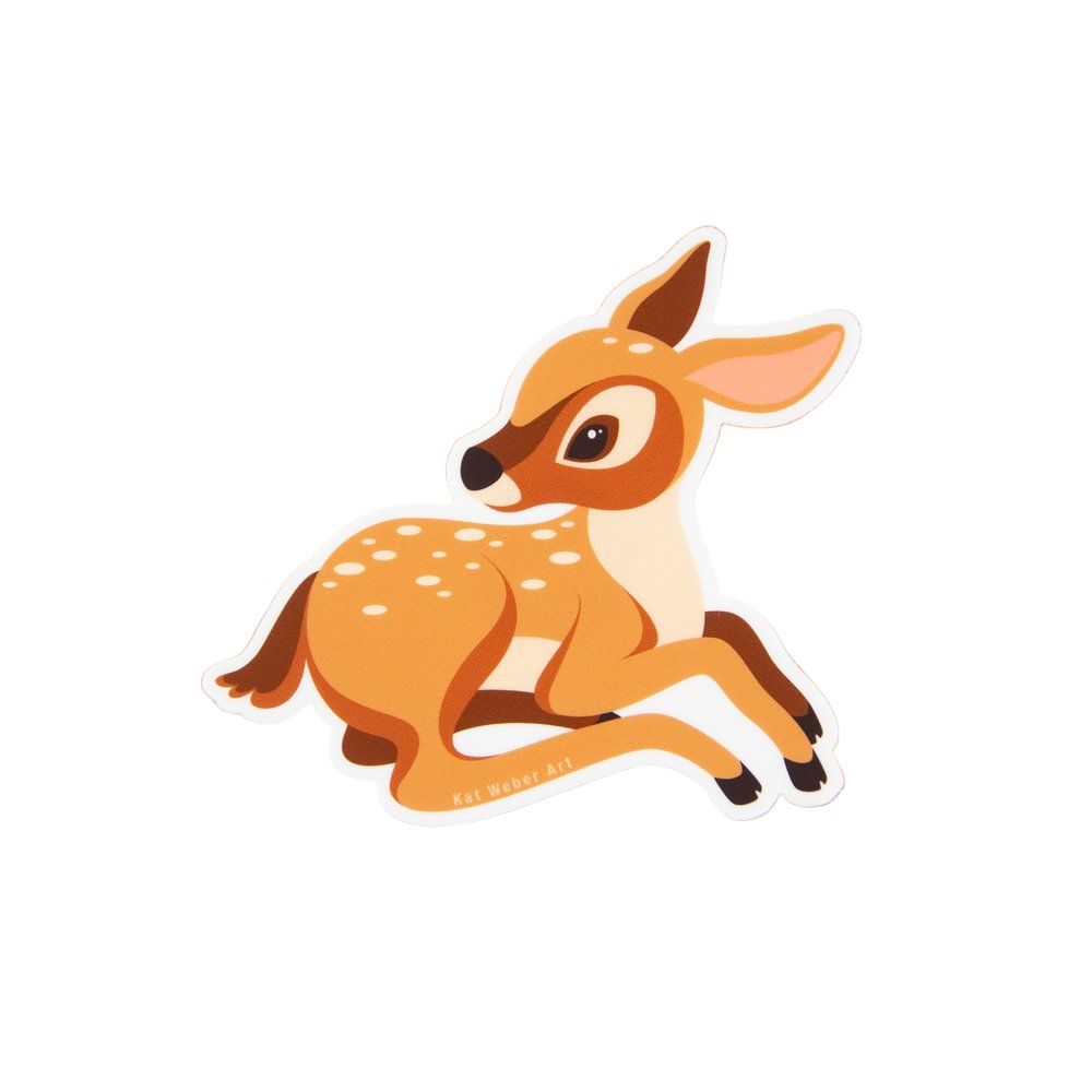 Vinyl Stickers by Kat Weber Art - Fawn