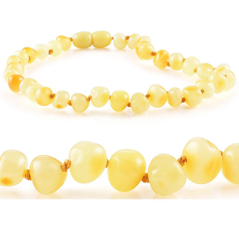 Amber Necklaces by R.B. Amber Jewelry (Small - 10-11") - Polished Butter