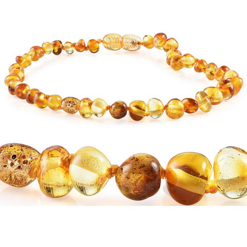 LUER 100% Natural Genuine Baltic Amber Teething Bracelet For Baby/Adult Amber  Bracelets Best Natural Jewelry Gifts for Women