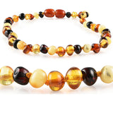 Amber Necklaces by R.B. Amber Jewelry (Small - 10-11") - Polished Multi