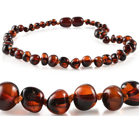Polished Amber Teething Necklace Raw Amber Necklace Baltic Essentials