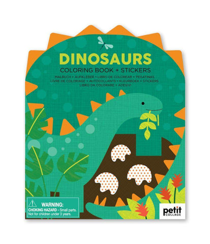 Coloring Books with Stickers - Dinosaurs