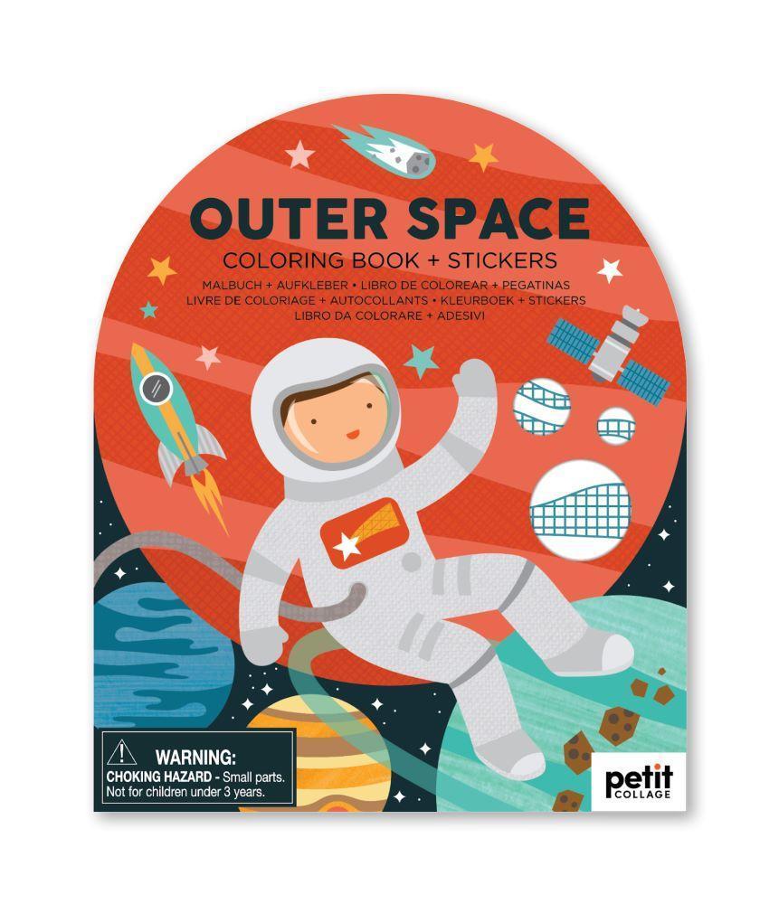 Coloring Books with Stickers - Outer Space