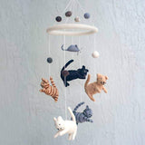 Felted Wool Mobiles from The Winding Road - Cat and Mouse
