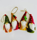 Felted Wool Ornaments from The Winding Road - Gnomes (Multi-colored)