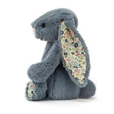 JellyCat Blossom Dusky Blue Bunny Plush