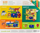 Learn Match Count! 10-Piece Wood Puzzle - 123 Zoo