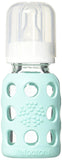 Lifefactory 4 oz Glass Baby Bottles with Silicone Sleeve - Mint