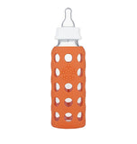 Lifefactory 9 oz Glass Baby Bottles with Silicone Sleeve - Papaya