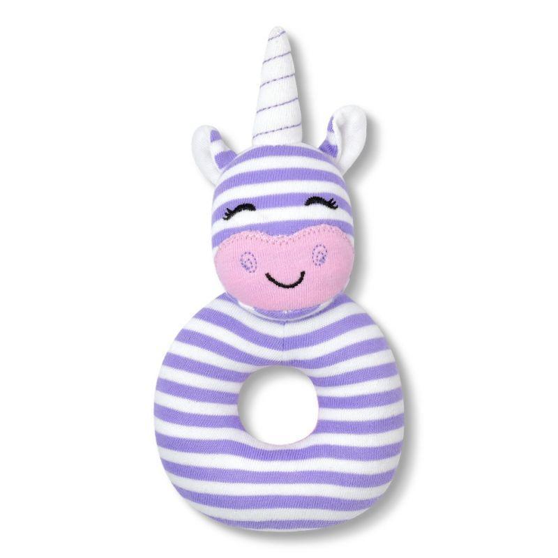 Organic Farm Buddies Teething Rattles - Cupcake the Unicorn