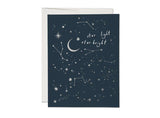 Red Cap Christmas Cards - Moon & Stars
