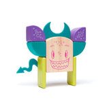 Tegu Pip Magnetic Wooden Block Sticky Monsters (8 Pieces)