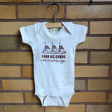 Treetops Collective Good Neighbor in Training Onesie - Natural w/ Red