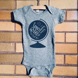 Treetops Collective It's a Small World Onesie - Grey